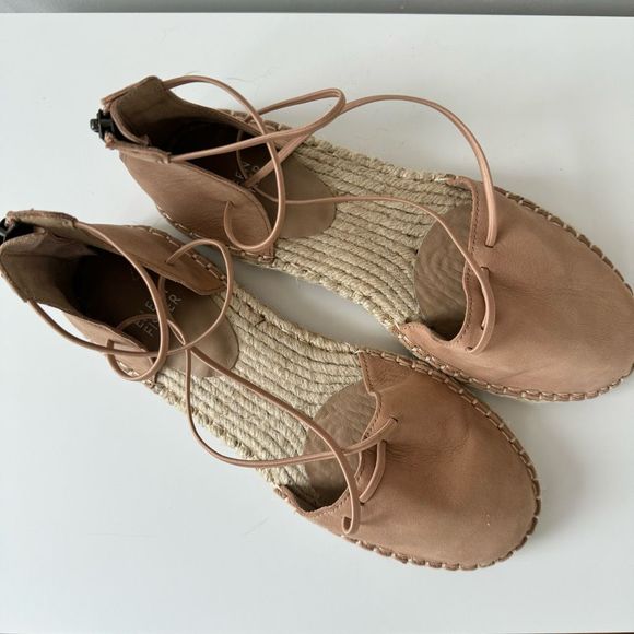 Eileen Fisher Espadrille Sandals Tan Size 7 - Picture 4 of 11